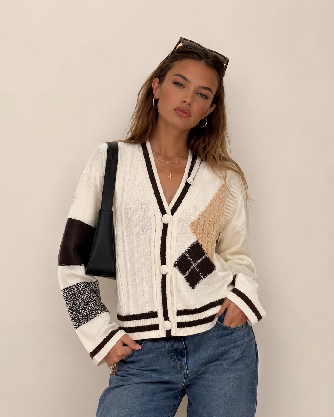 Regular Argyle Cardigan