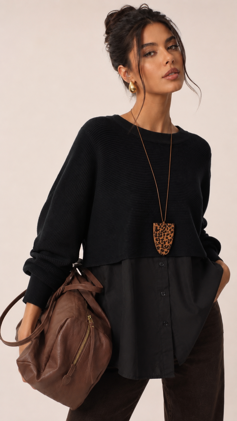Relaxed Rib-Knit Sweater