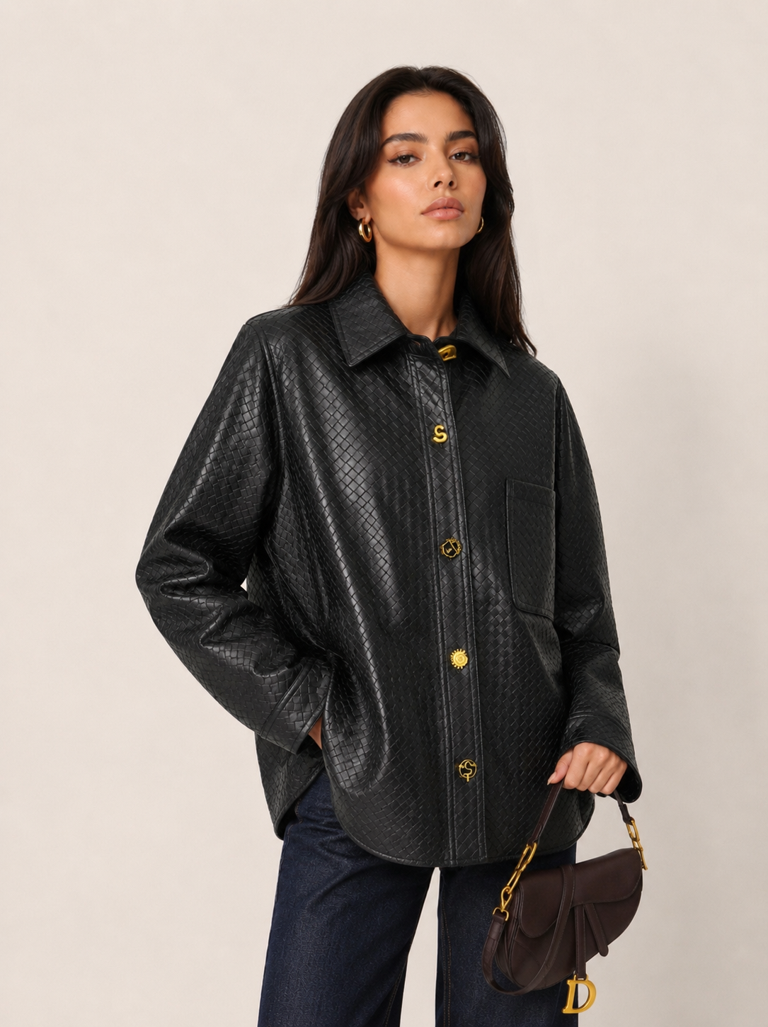 Embossed Shirt Jacket