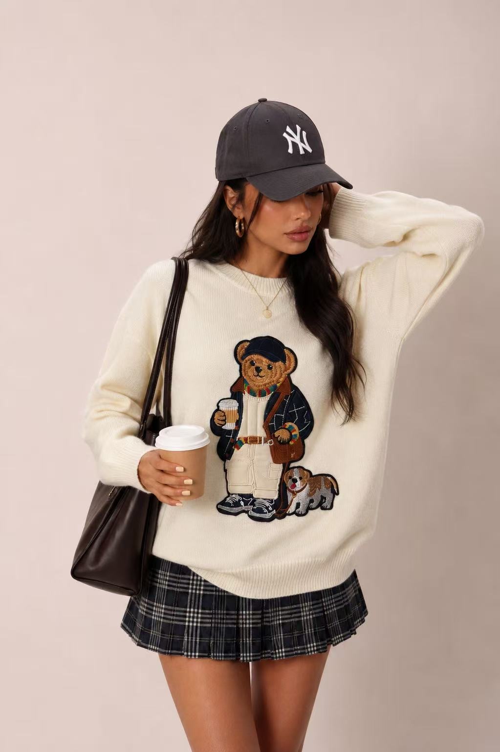 Oversized Sweater with Embroidery