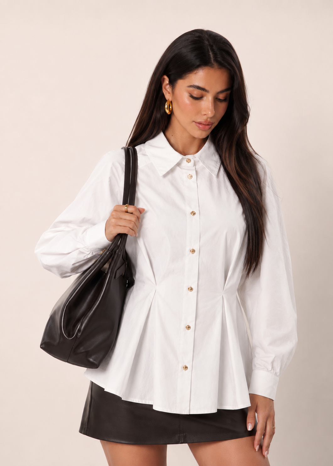 A-Line Pleated Shirt