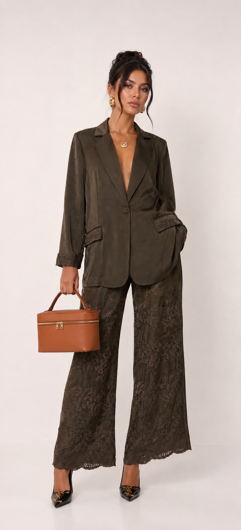 Relaxed Blazer Set with Lapels