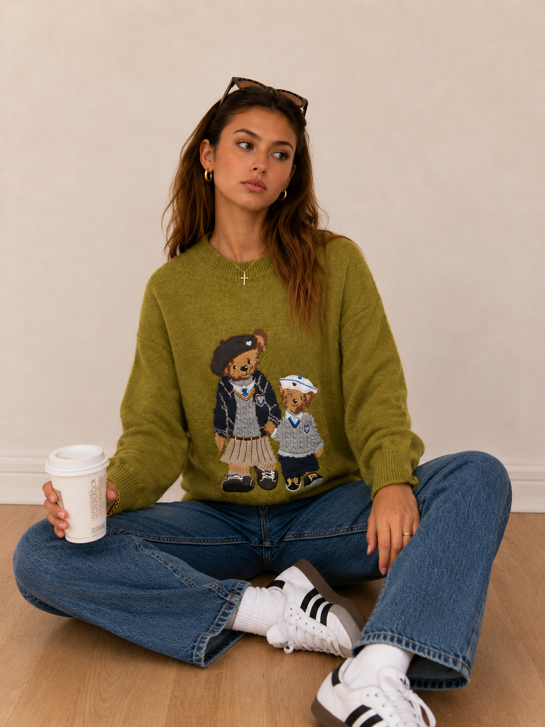 Relaxed Sweater with Embroidery