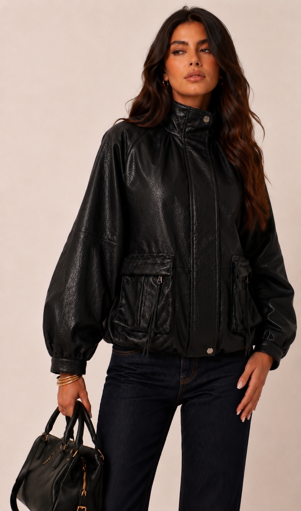 Oversized Hip-Length Jacket