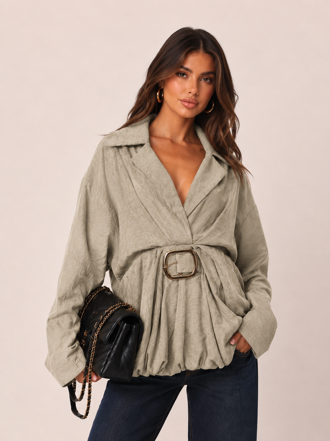 Relaxed Hip-Length Shirt