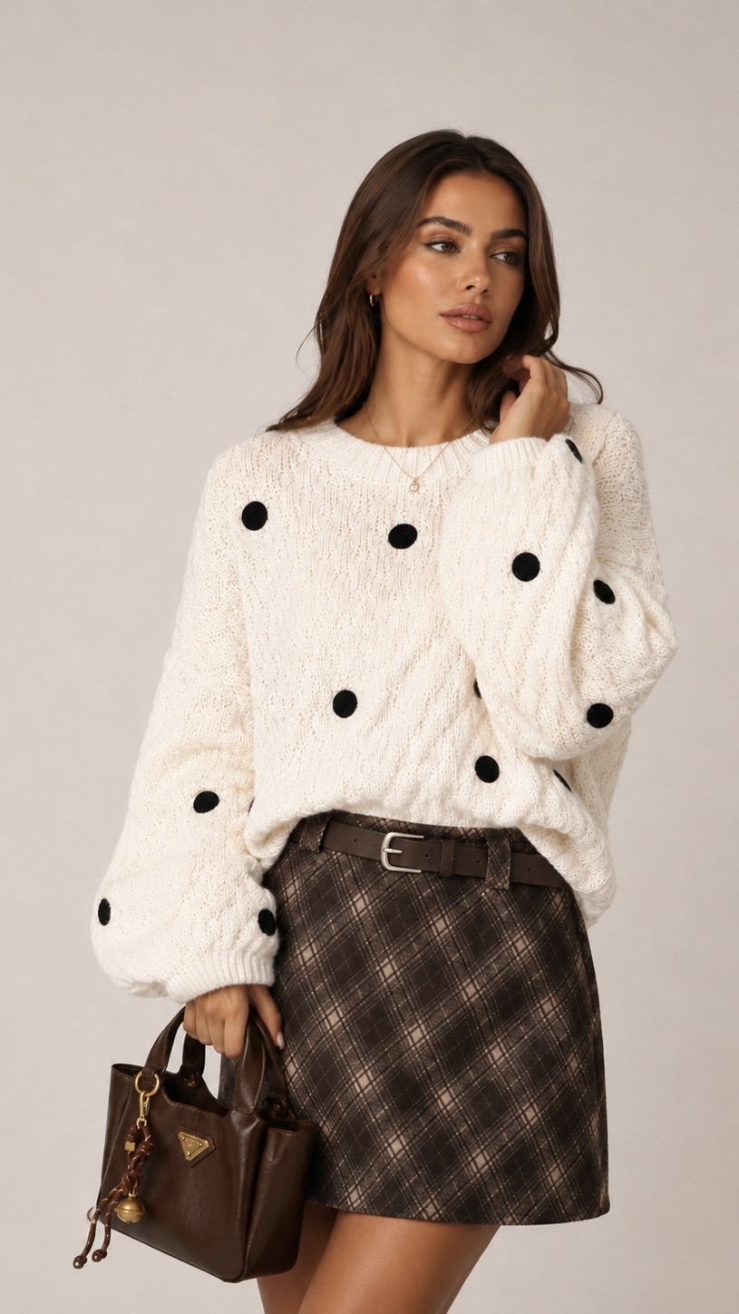 Loose Sweater with Balloon Sleeve