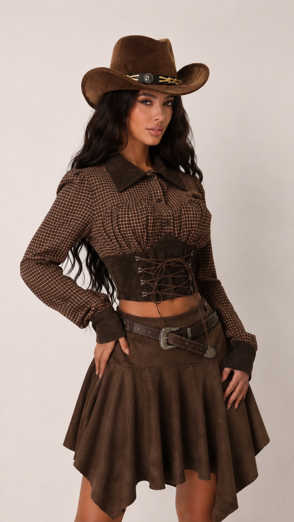 Cropped Gathered Shirt