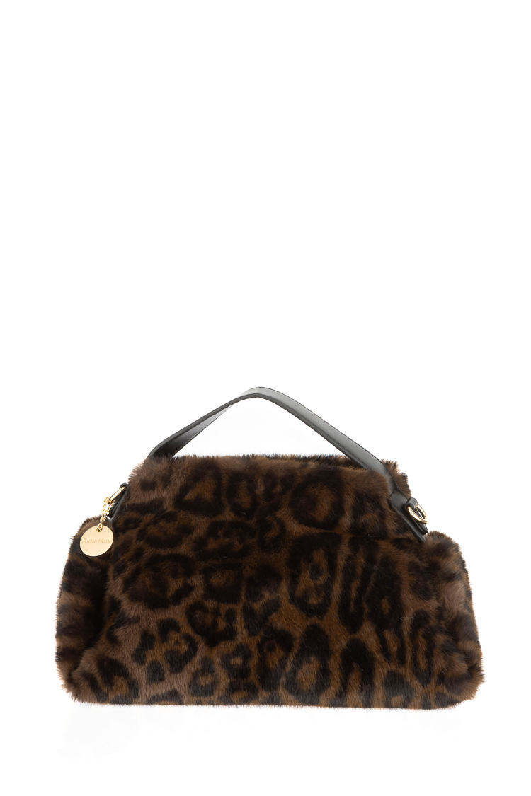 Faux-Fur Leopard Handbag