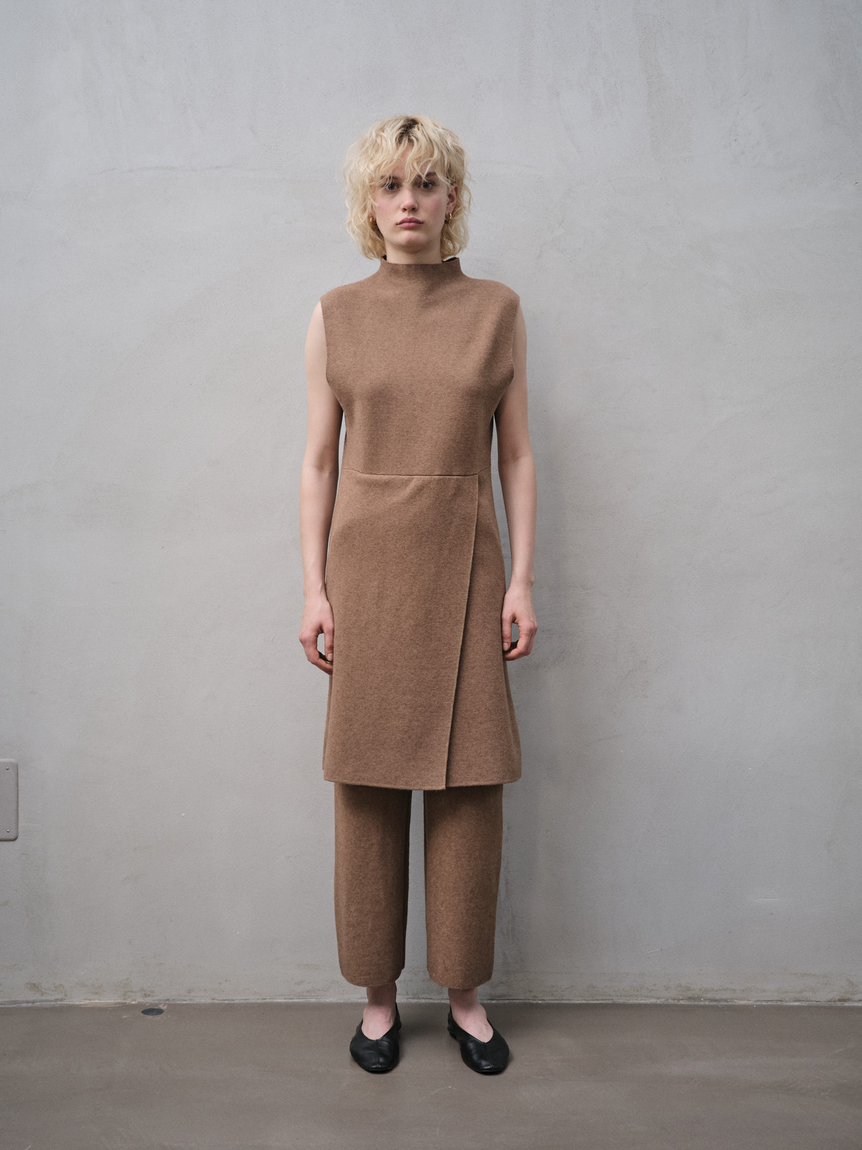 A-line Dress with Mock Neck