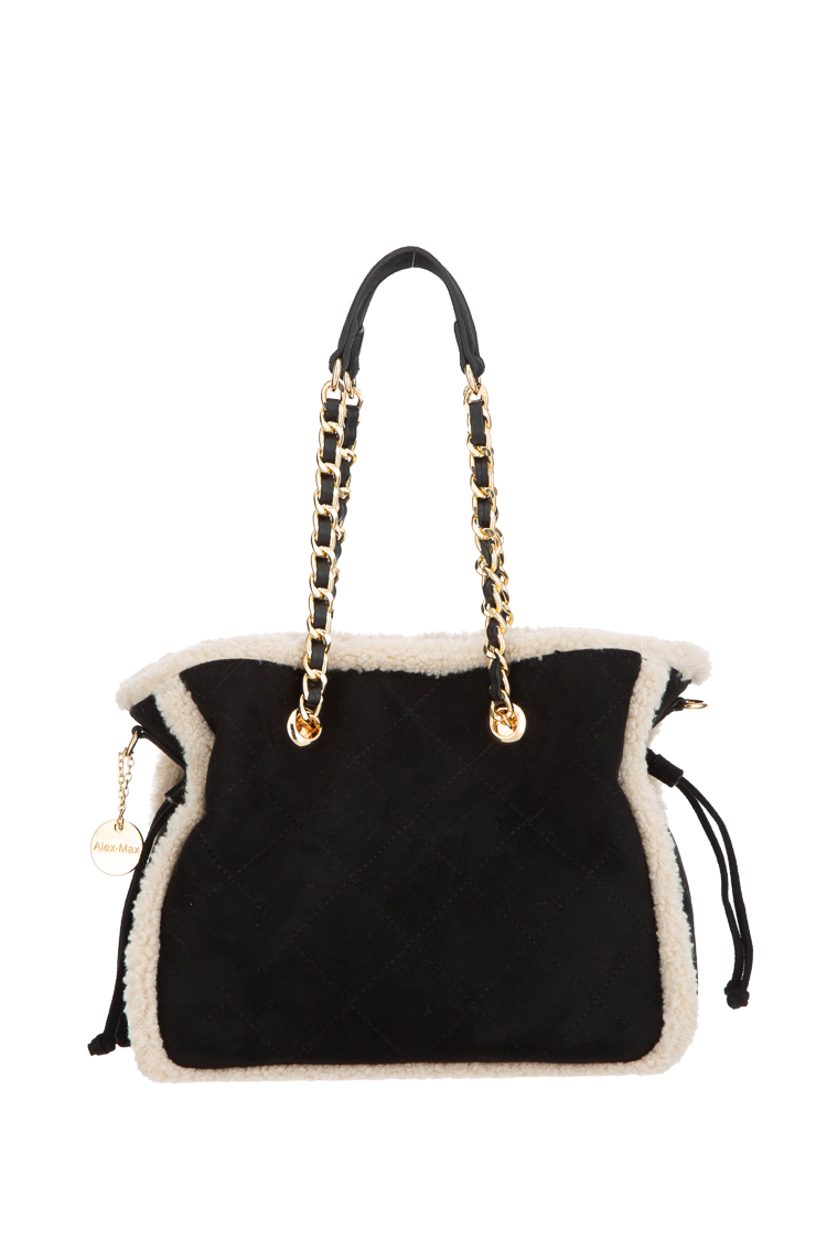 Quilted Drawstring Pouch Bag