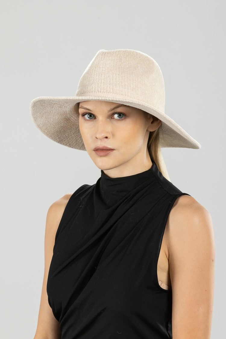 Wide-Brim Fedora Hat