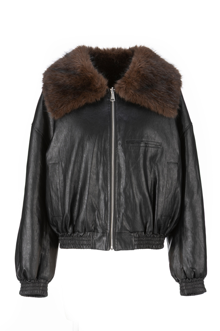Bomber Jacket with Collar