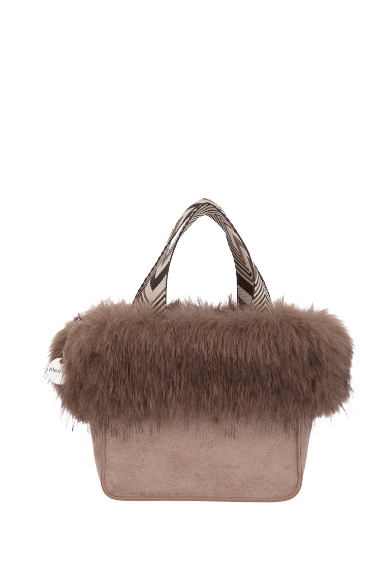 Faux-Fur Fringe Handbag