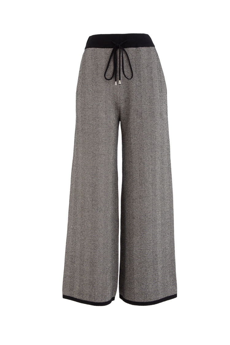 Wide-Leg Drawstring Trousers