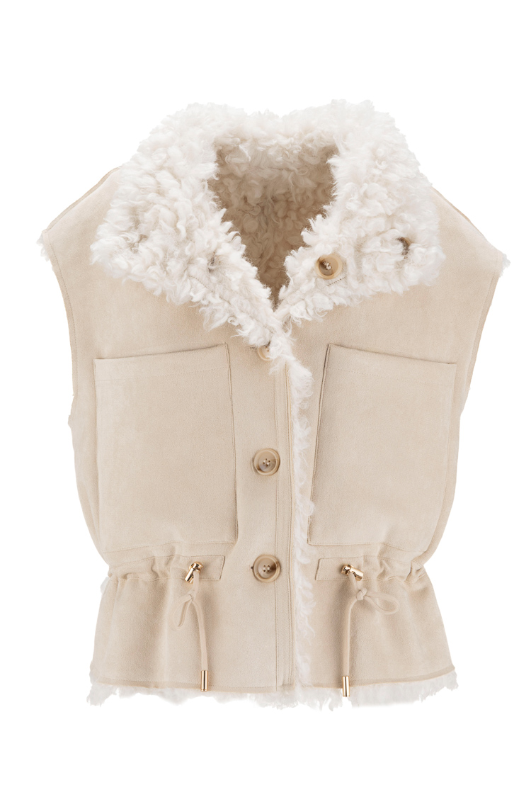 Straight Vest with Collar