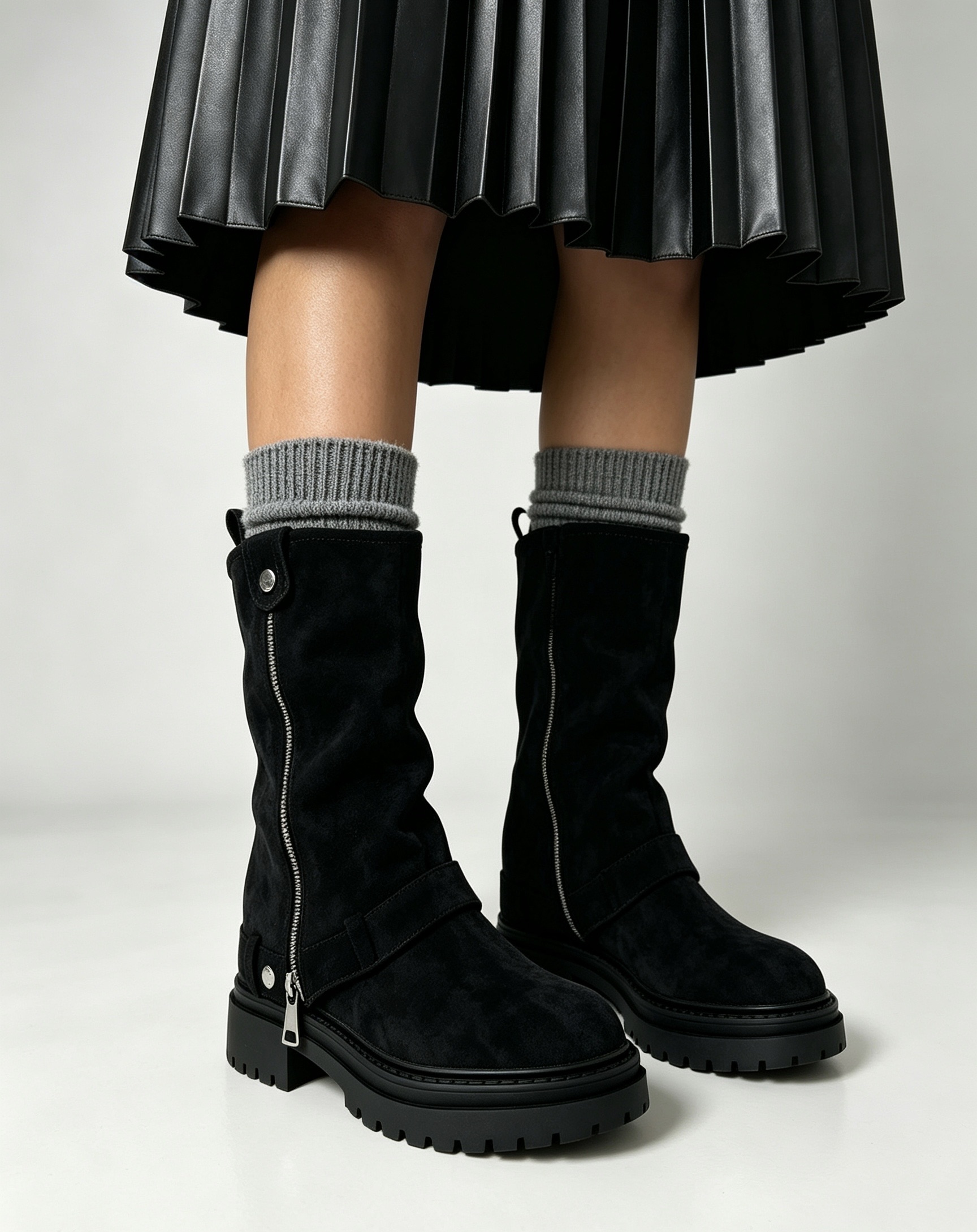 Boots with Decorative Buttons