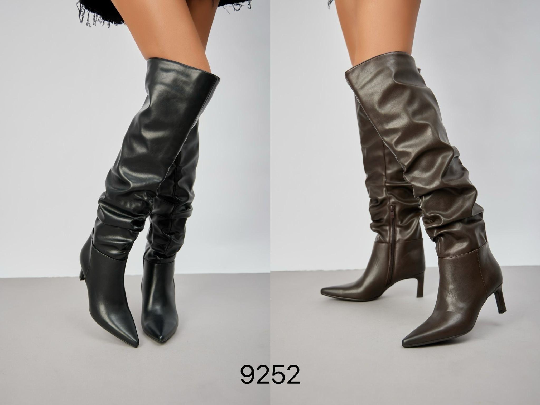Pointed High-Heel Over-the-Knee Boots