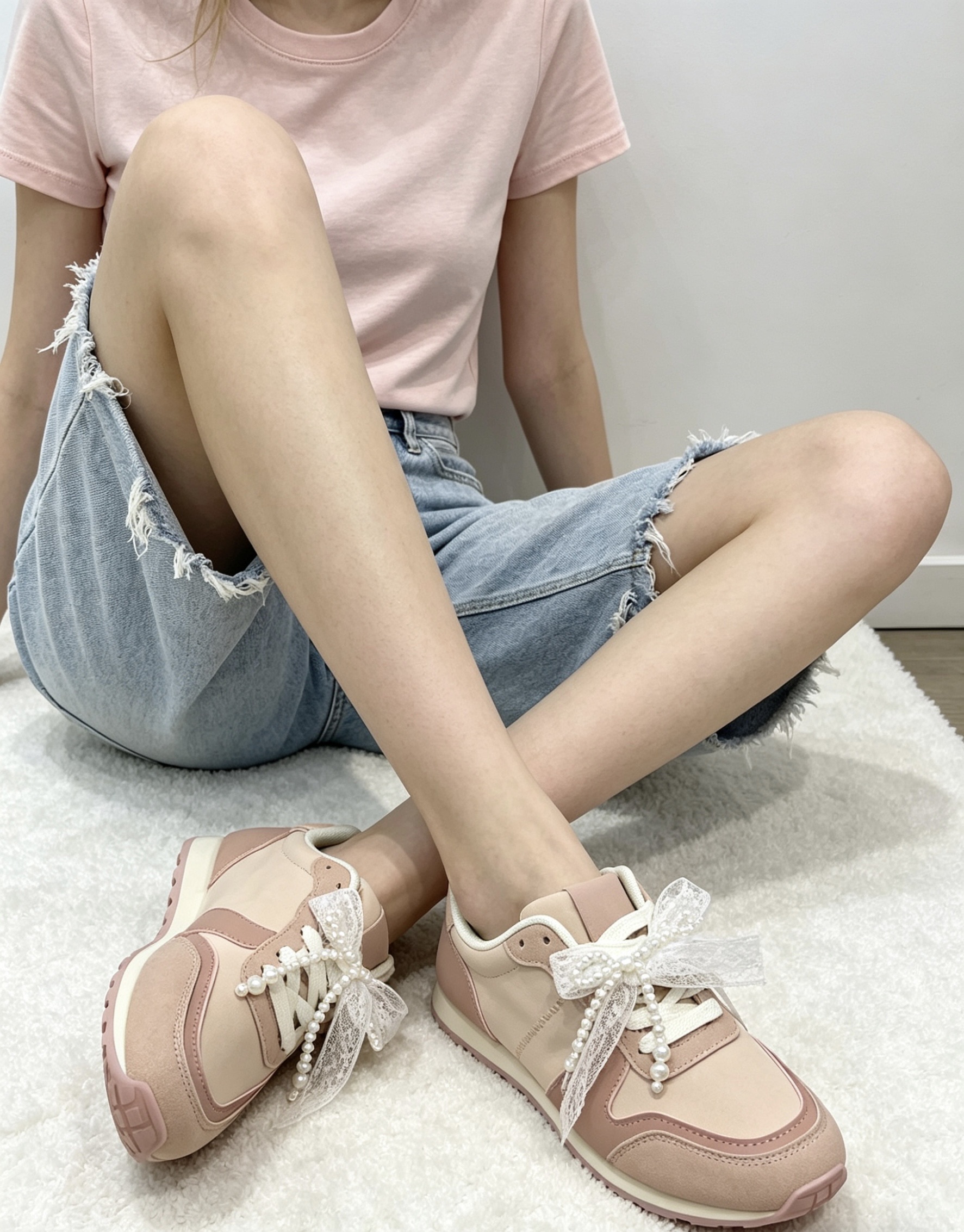 Bow-Embellished Sneakers