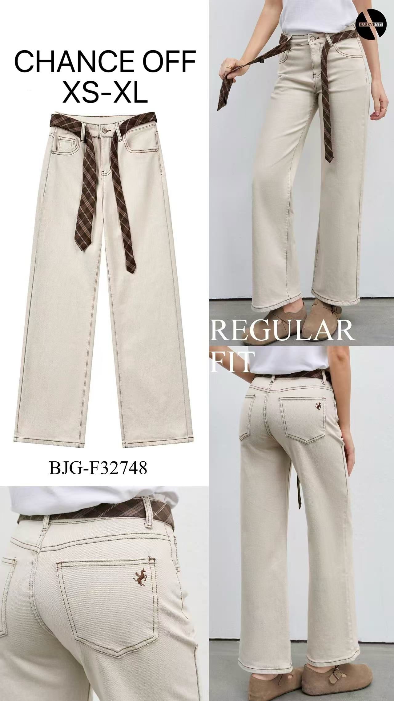 Straight‑Leg Trousers with Belt