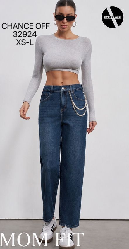 High-Rise Mom Fit Jeans