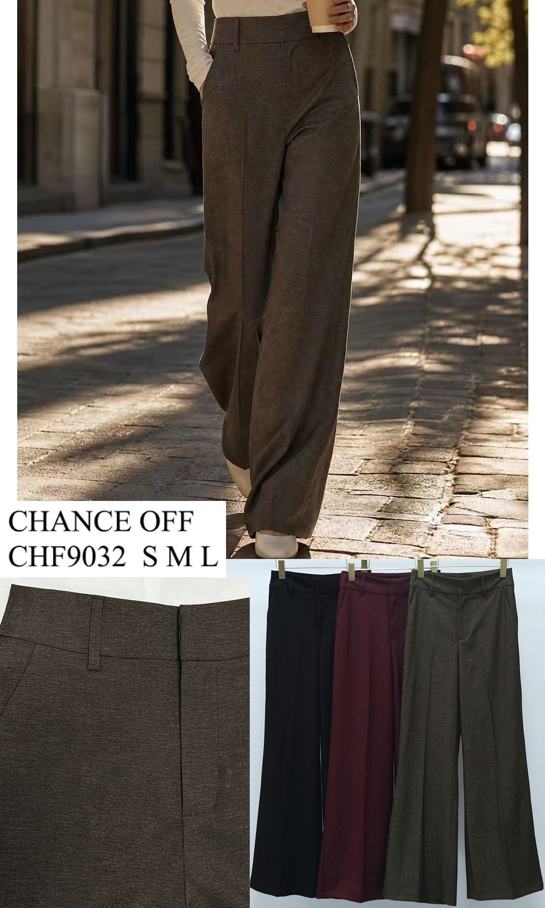 High‑Waist Wide‑Leg Trousers