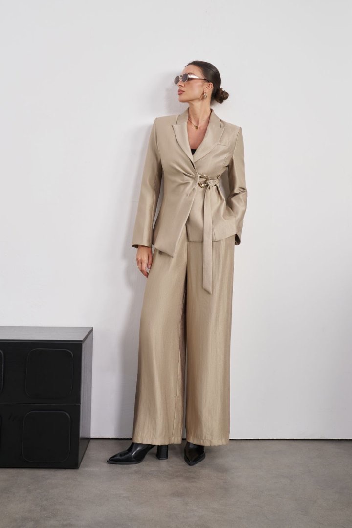 Tailored Tie-Waist Blazer