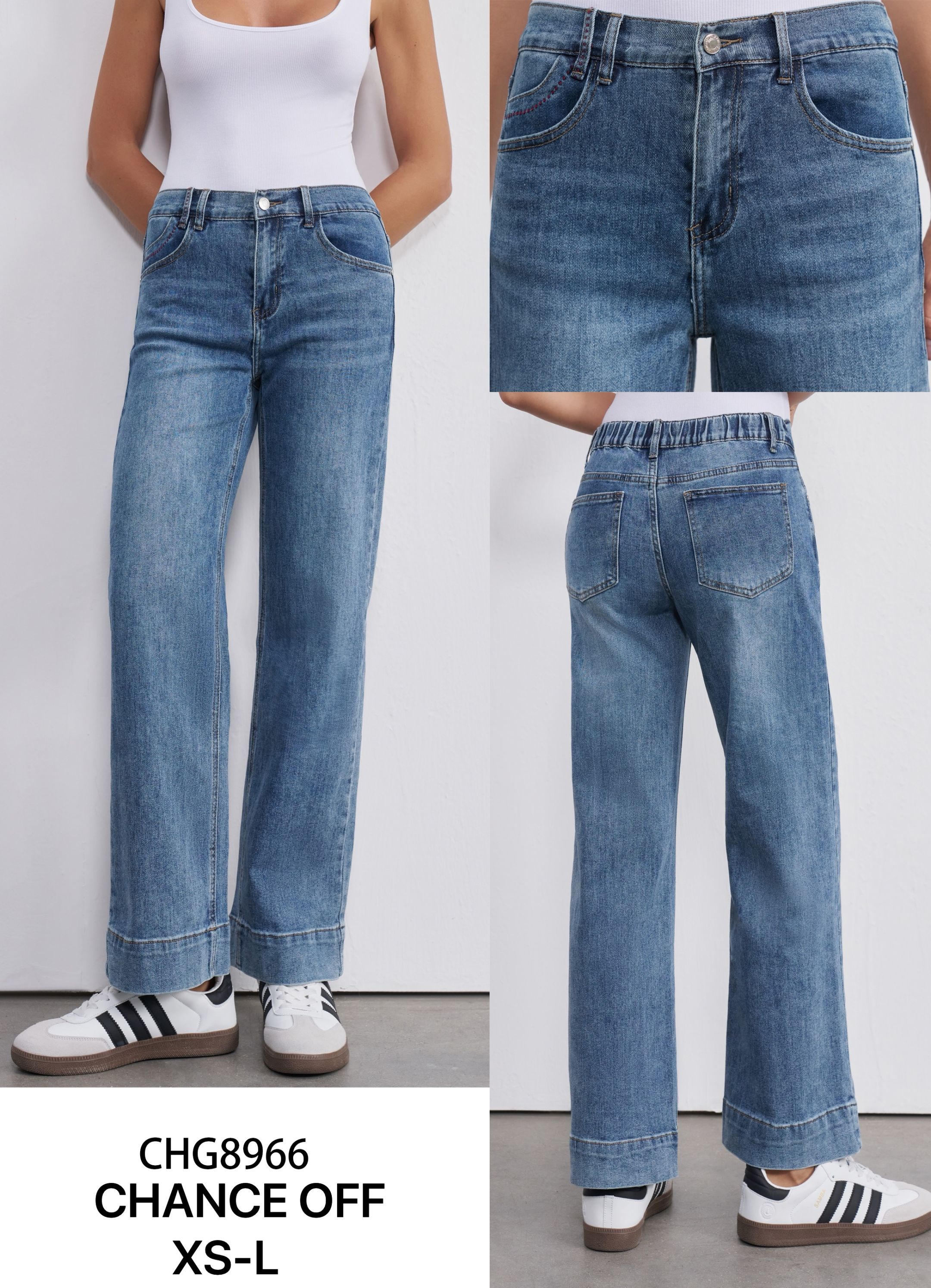 High‑Waisted Straight Trousers