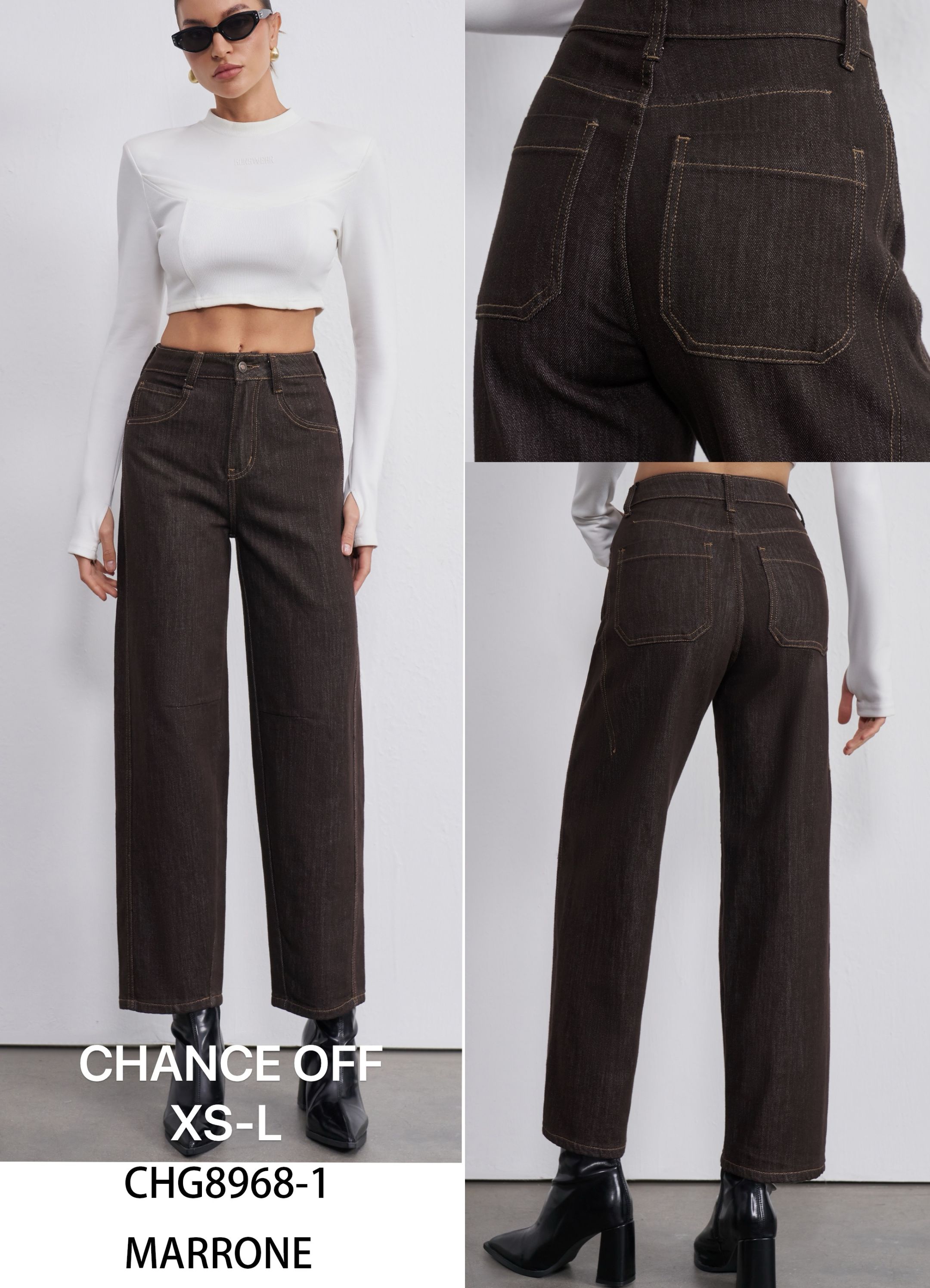 High‑Waist Wide‑Leg Trousers