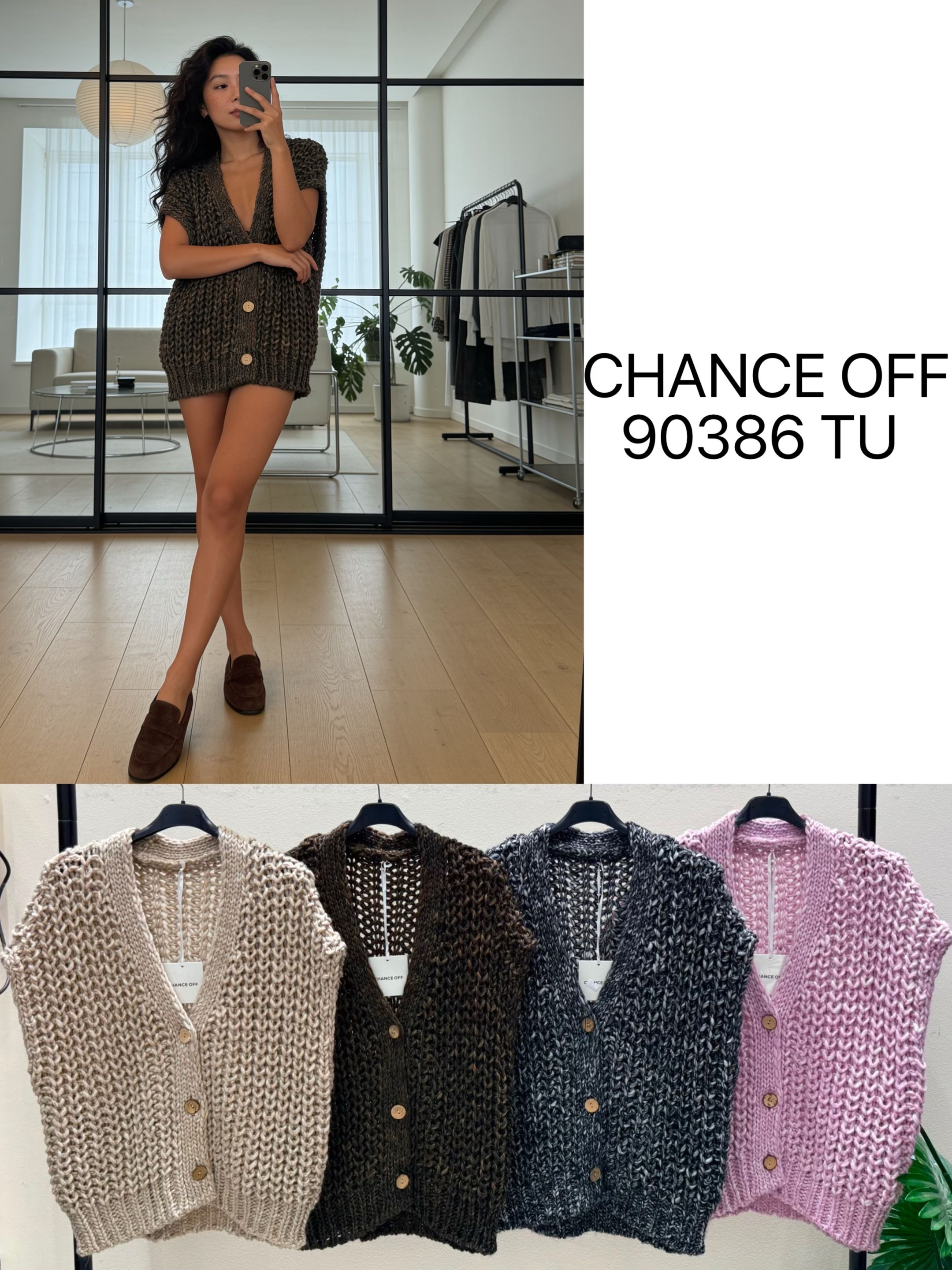 Oversized Buttoned Vest