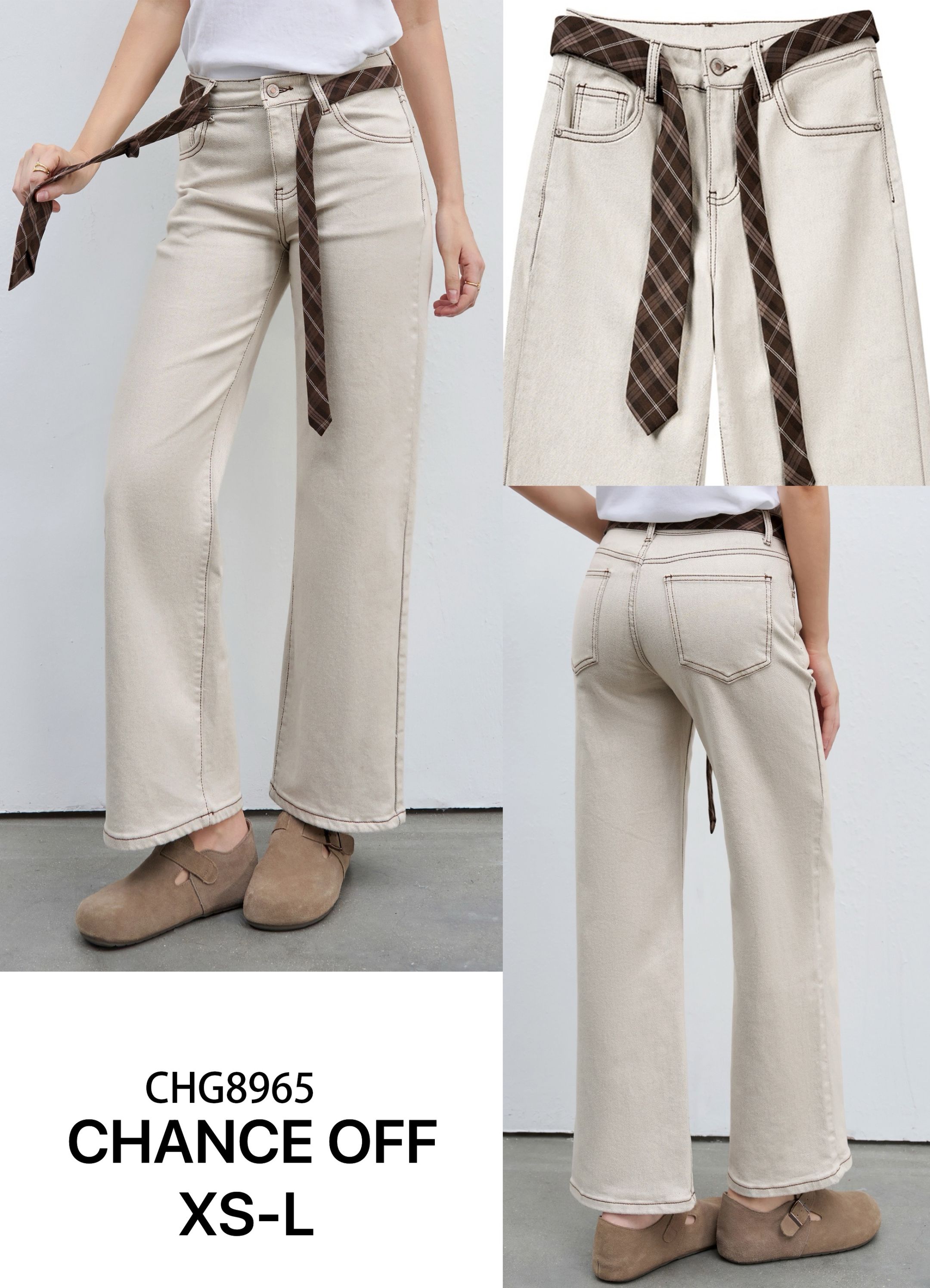 High‑Waist Bootcut Trousers