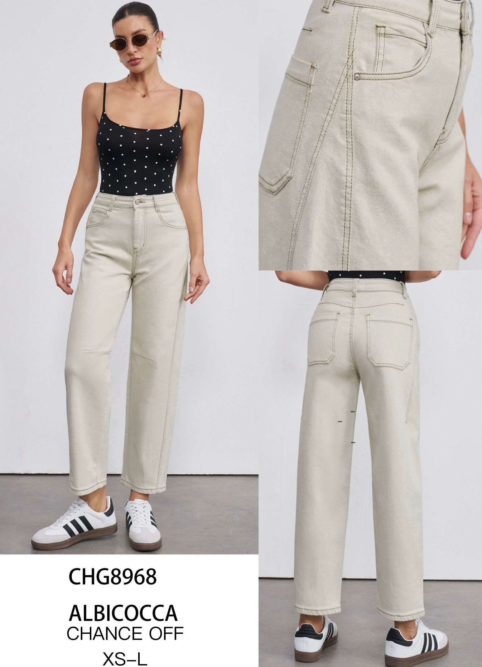 High-Waist Straight Trousers