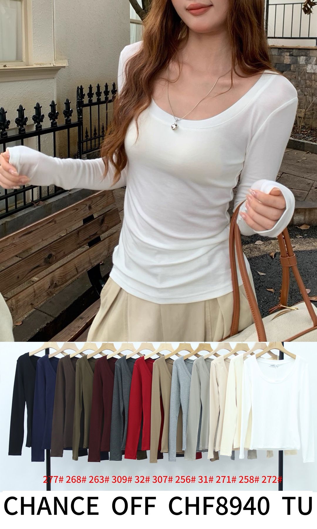 Fitted Scoop-Neck Top