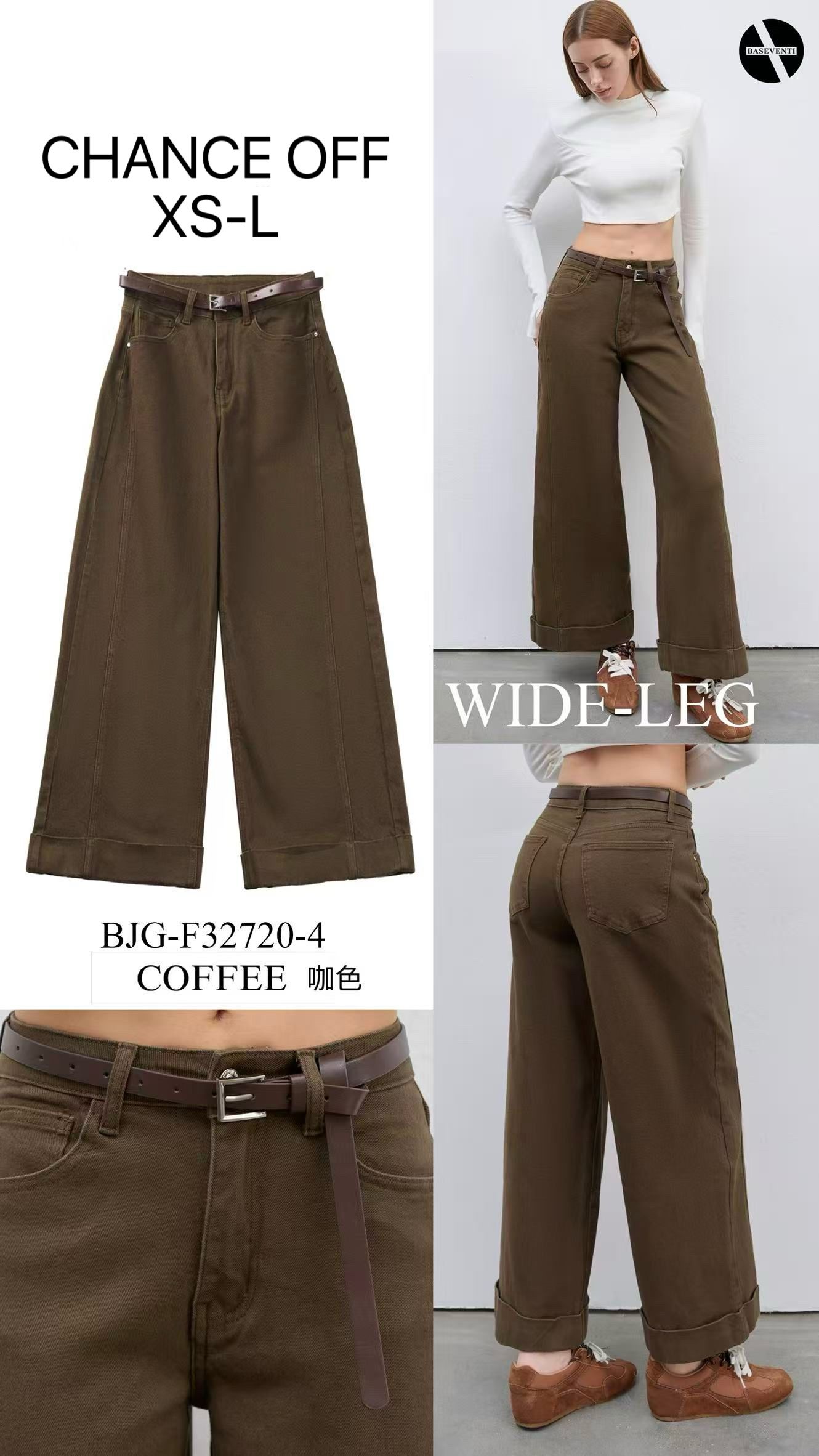 Wide‑Leg Trousers with Belt