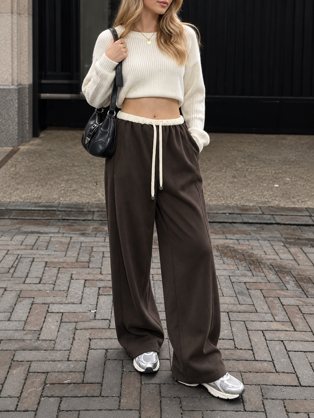 Wide Drawstring Trousers