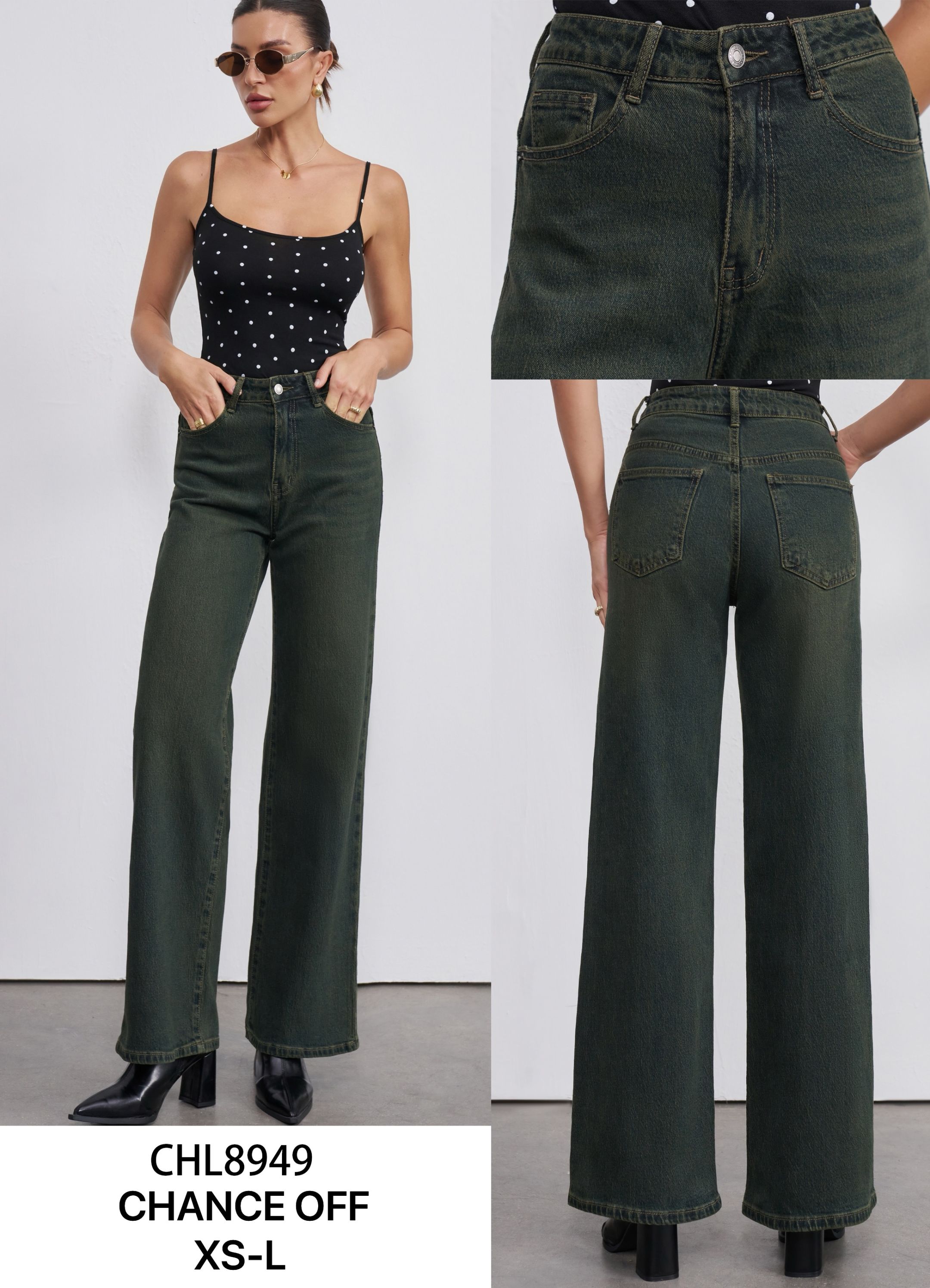 High‑Waist Wide‑Leg Trousers
