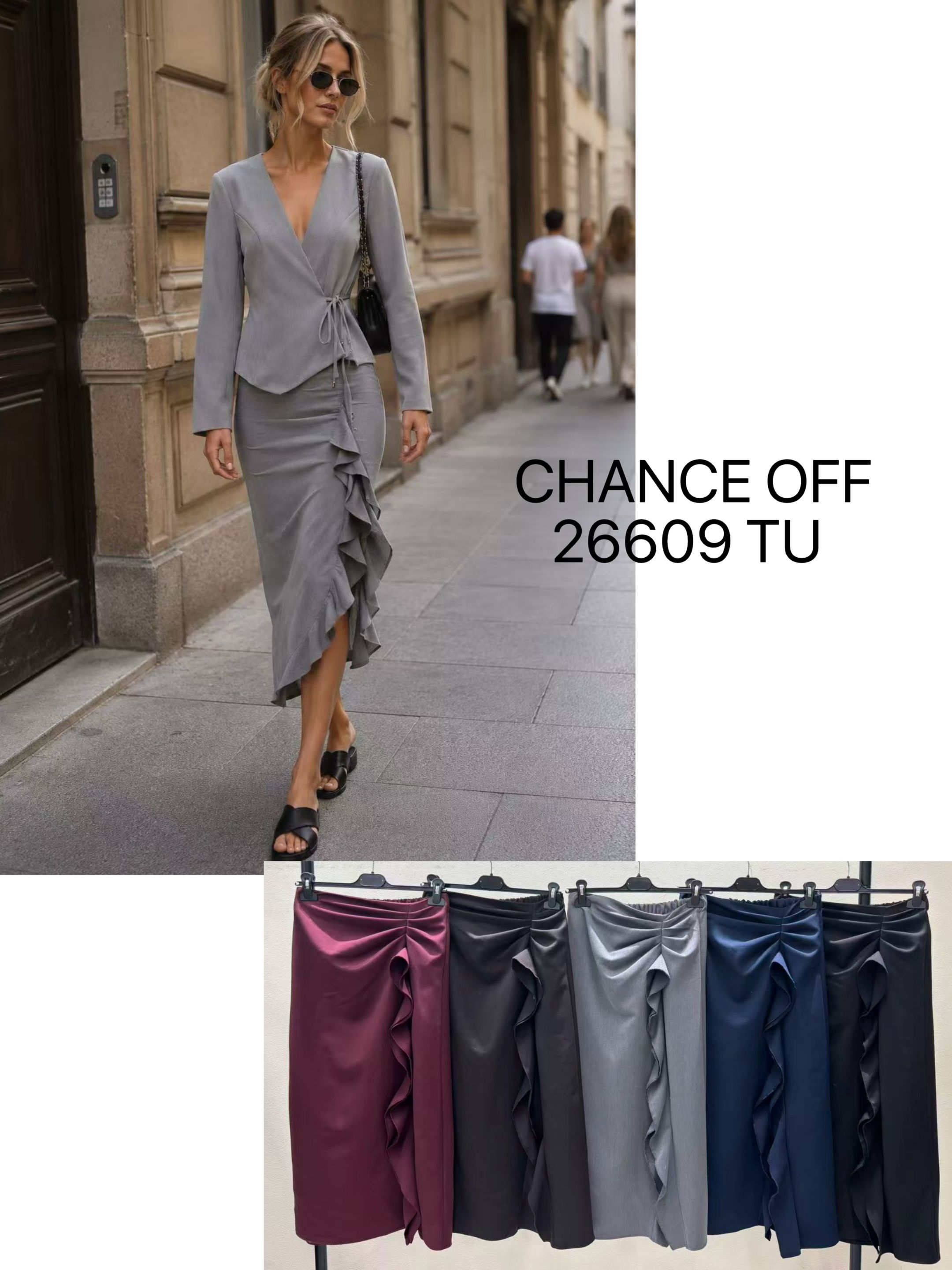 Asymmetric Midi Pencil Skirt