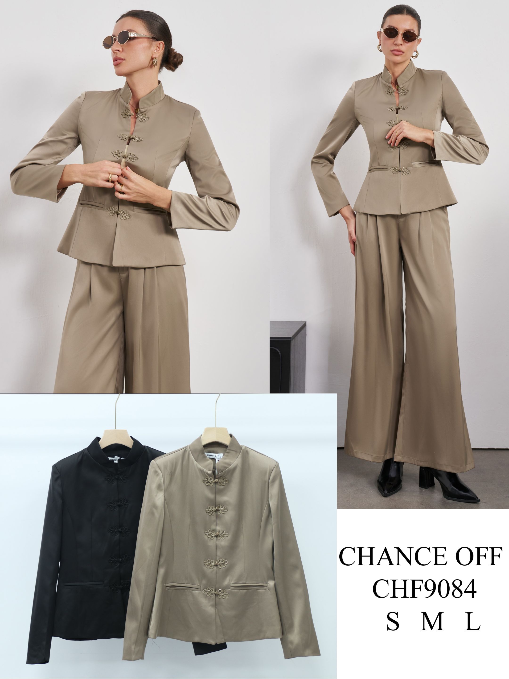Fitted Jacket with Stand Collar