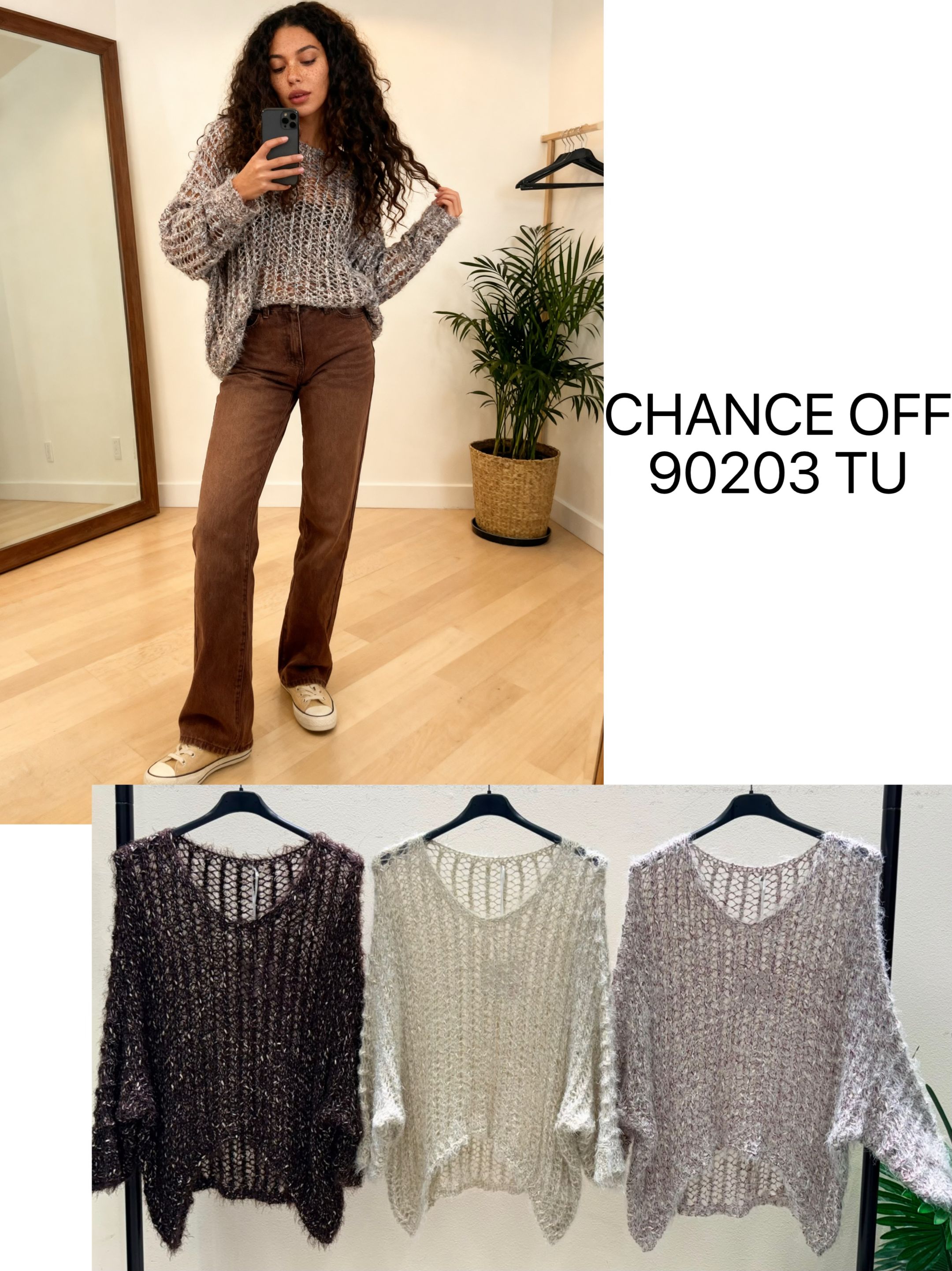 Oversized Openwork Sweater