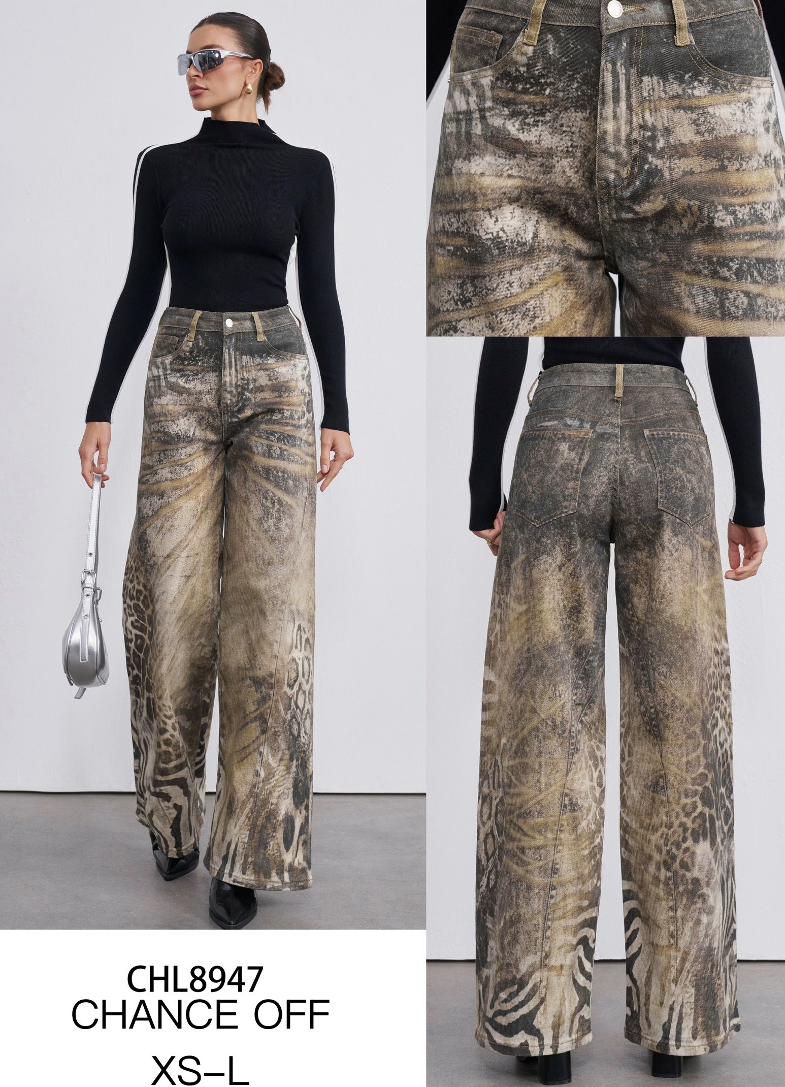High‑Waist Wide‑Leg Jeans