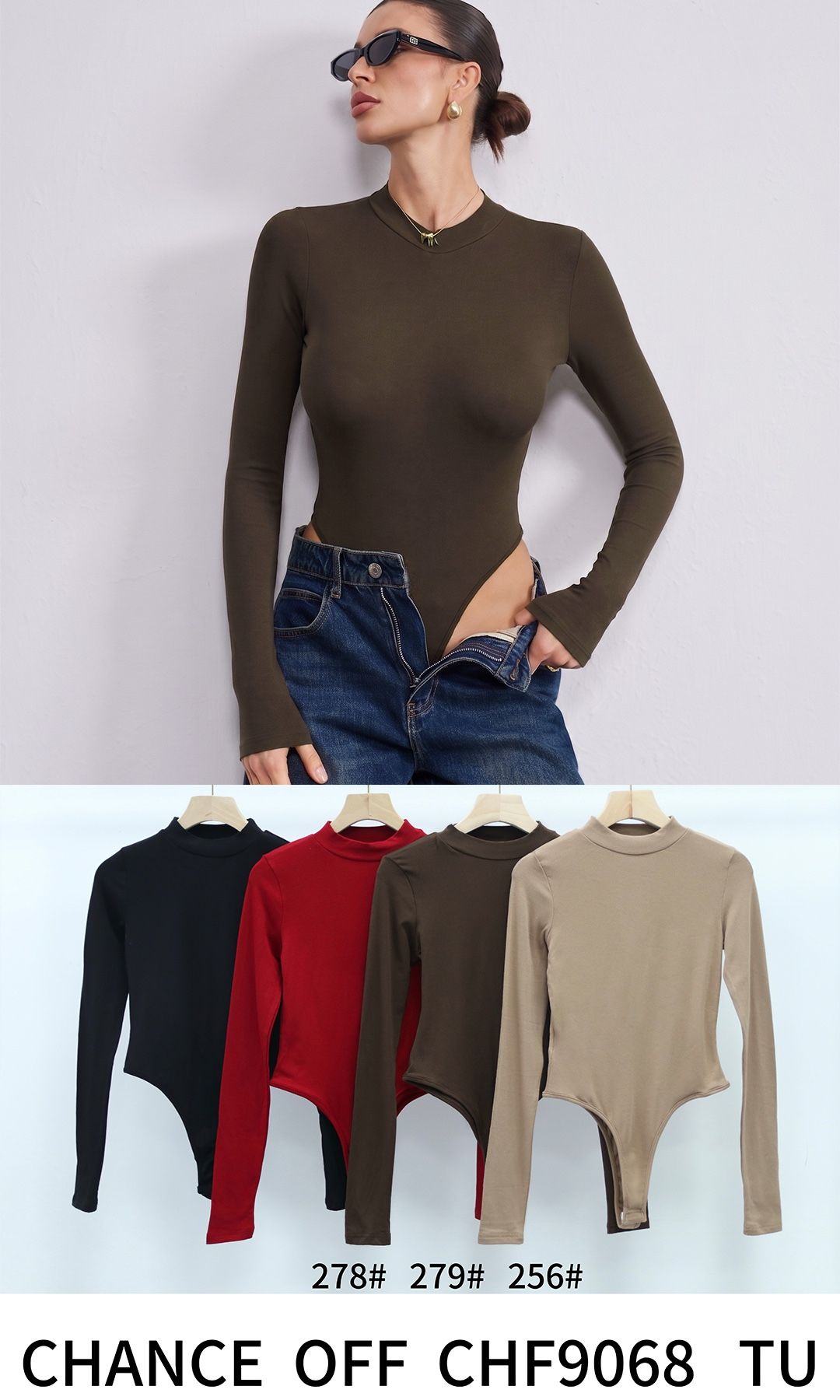 Fitted Long‑Sleeve Top