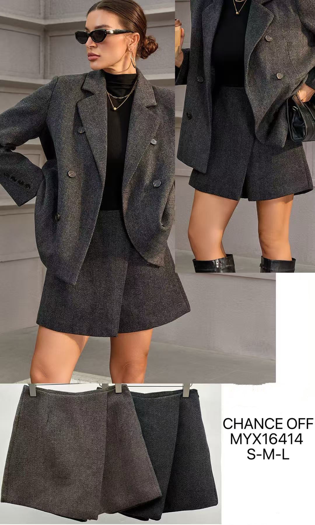 High‑Waist Tailored Shorts