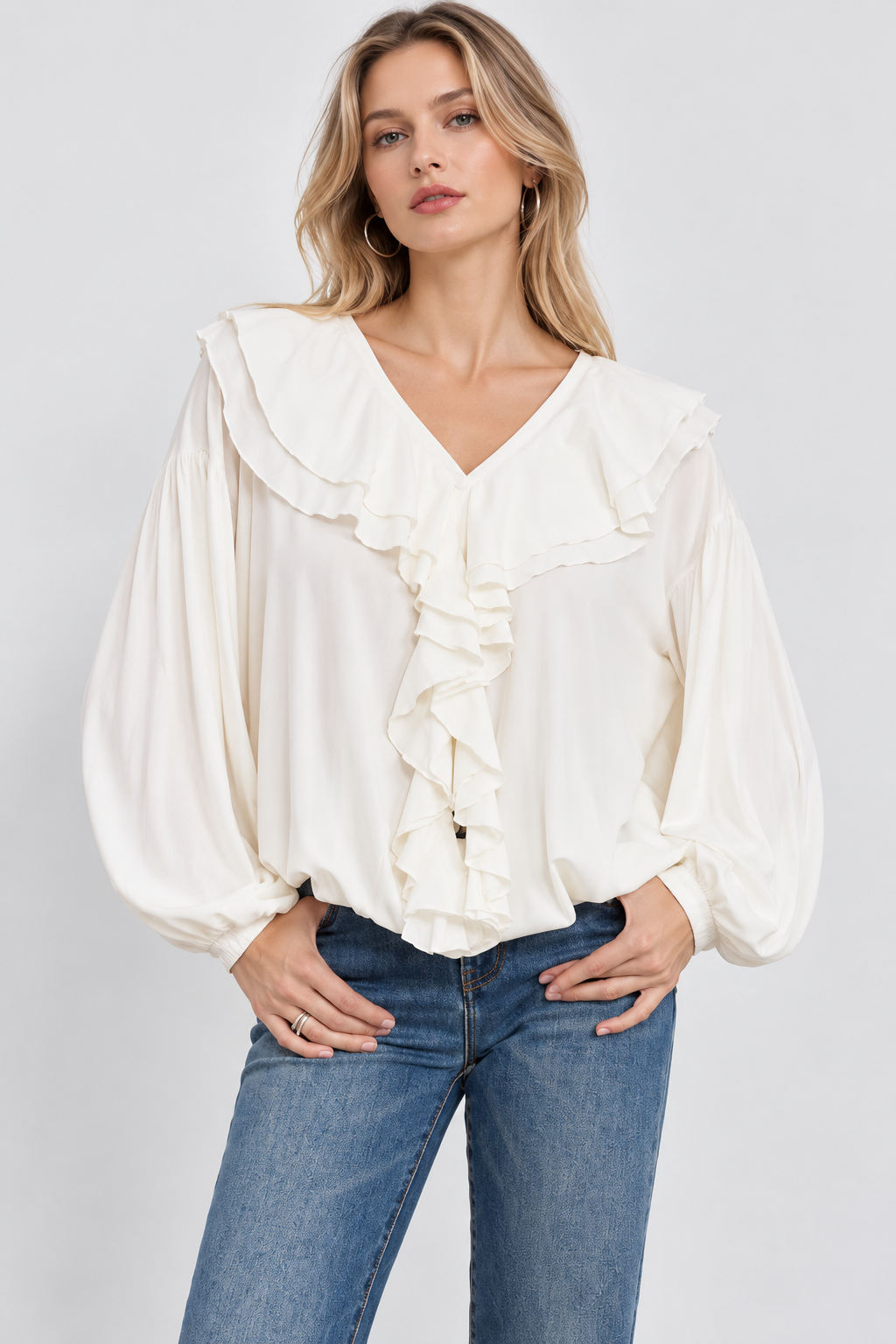 Relaxed Ruffle Blouse