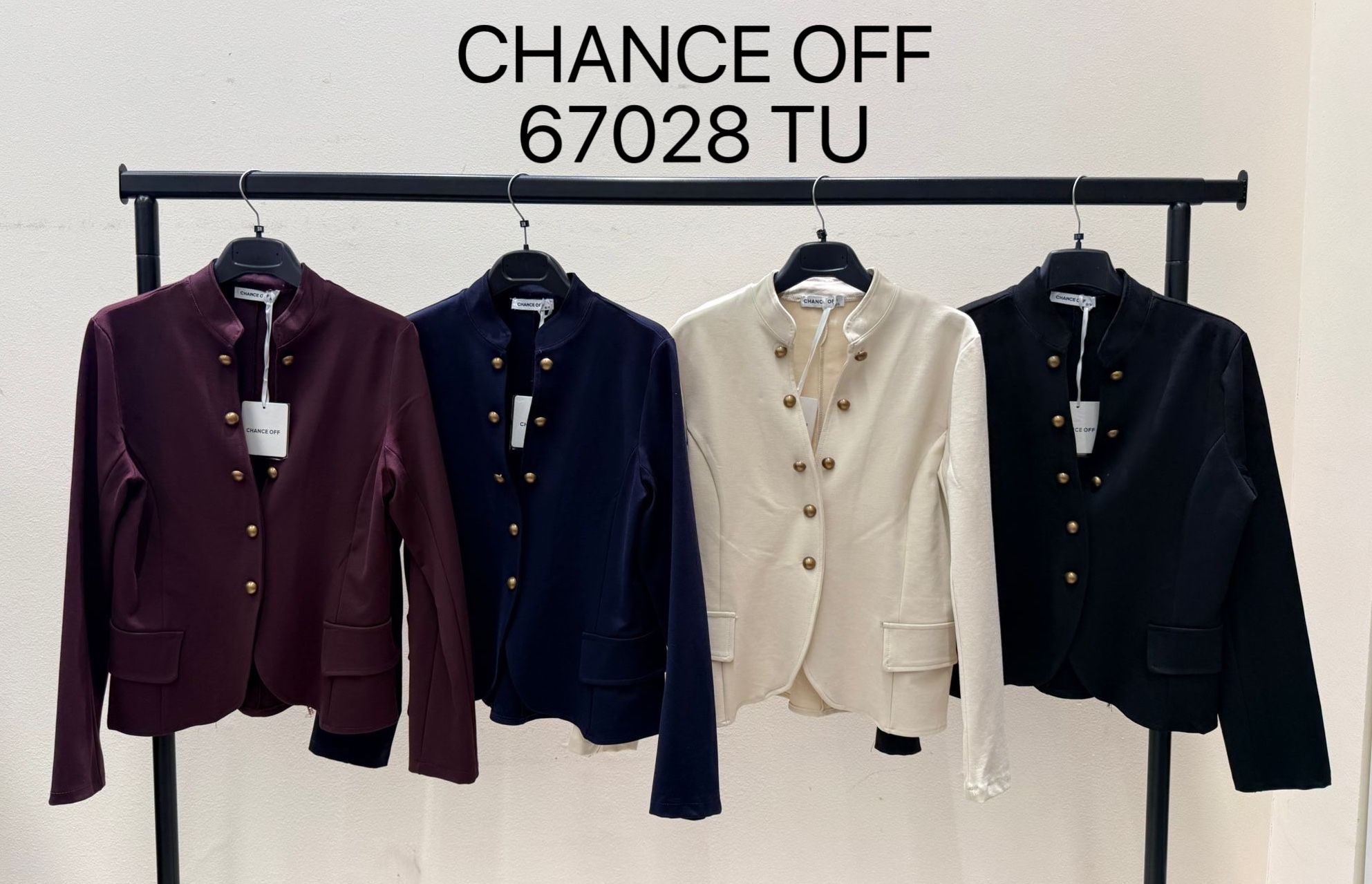 Tailored Jacket with Stand Collar
