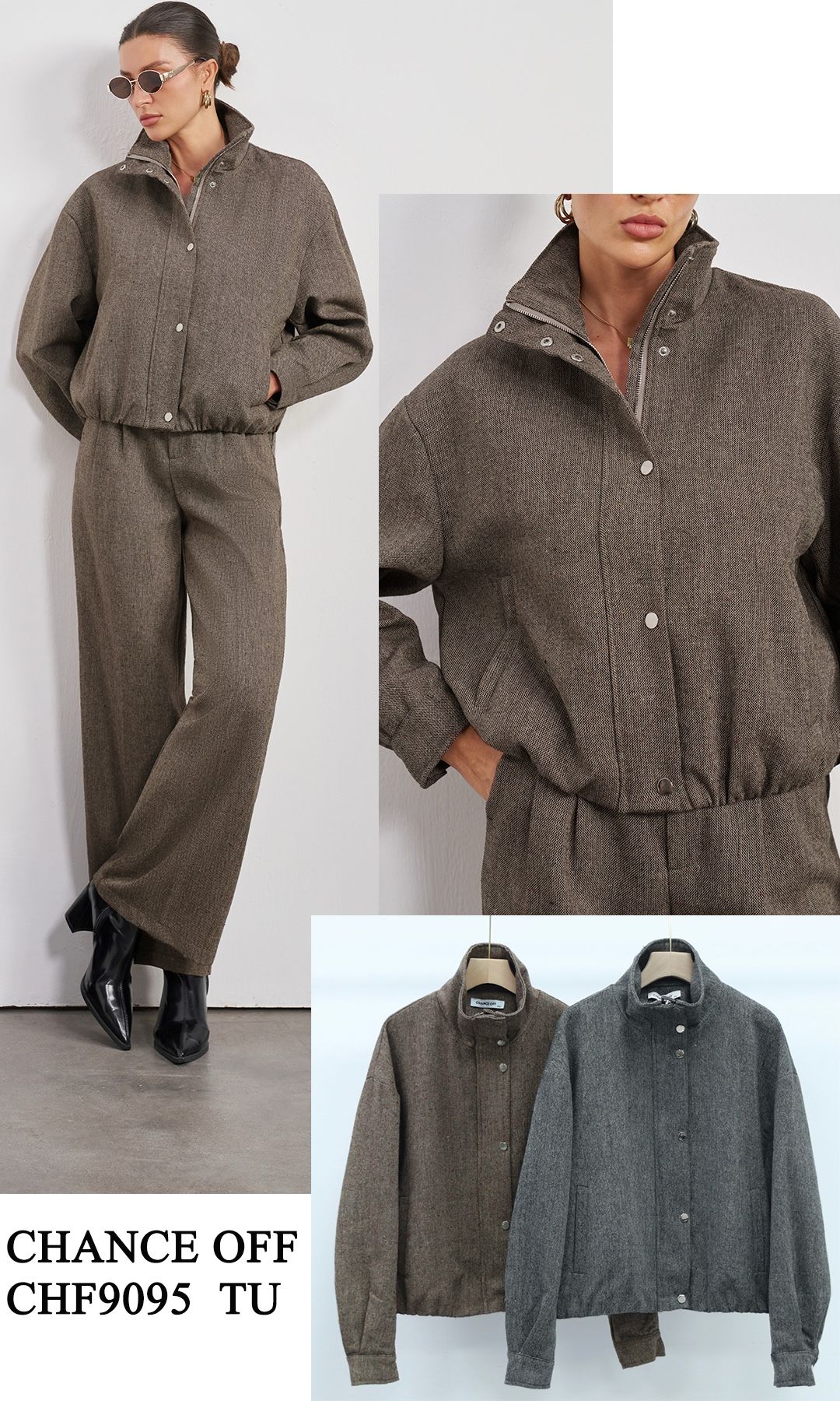 Stand-Collar Bomber Jacket