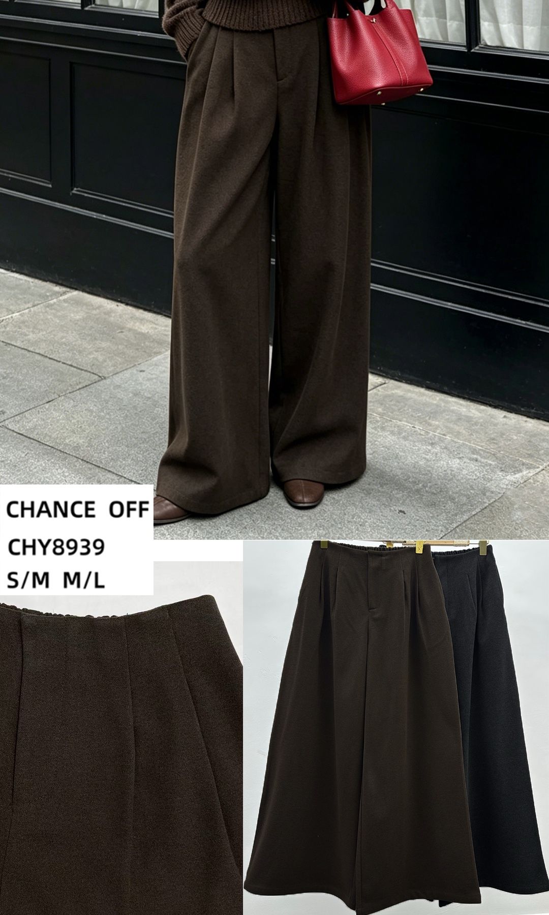 Pleated Palazzo Trousers