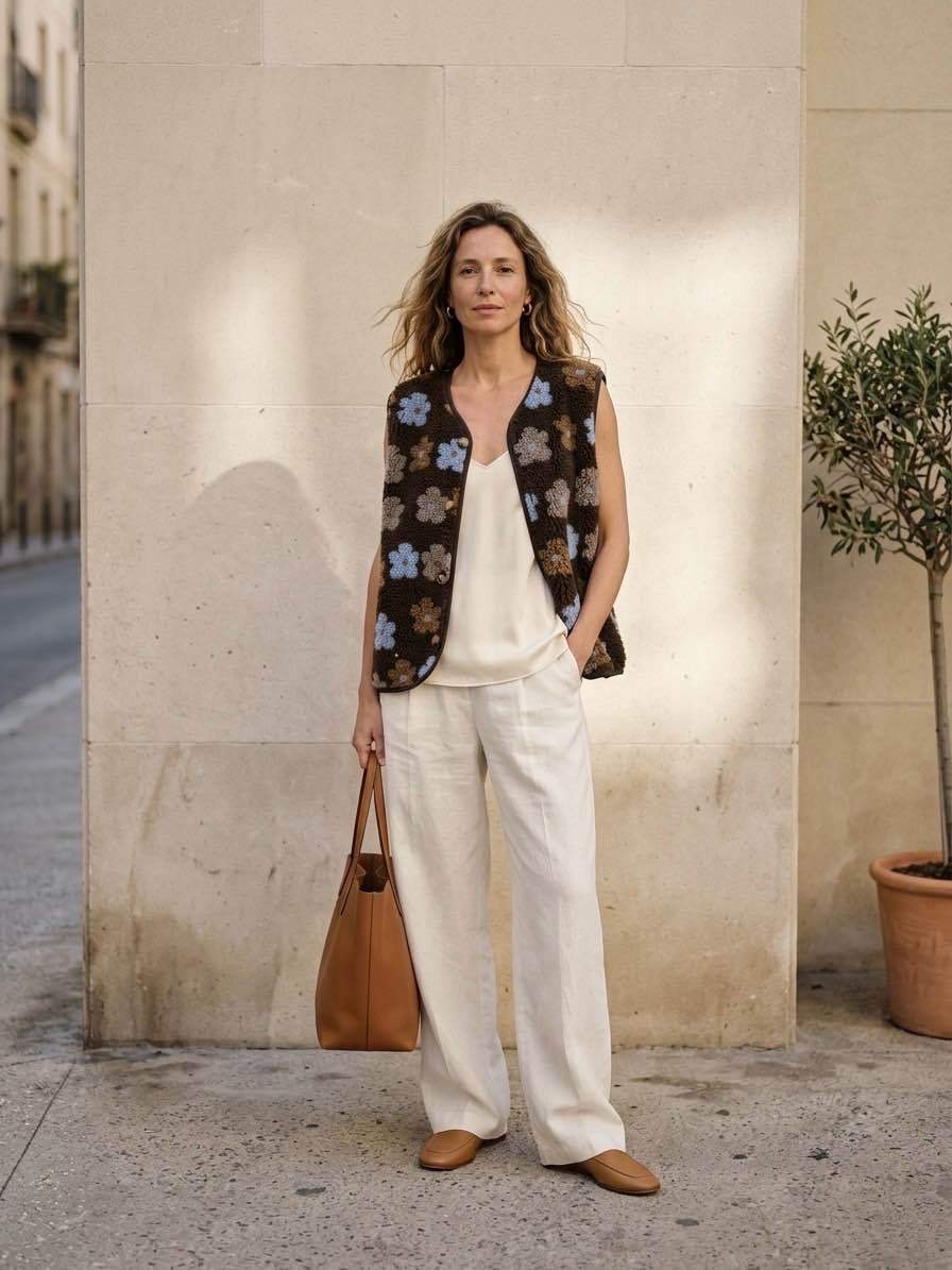 Straight V‑Neck Vest