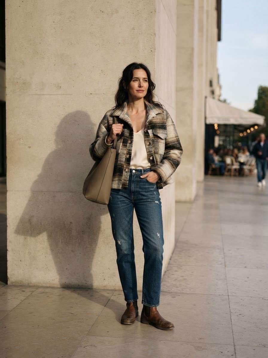 Checked Shirt Jacket