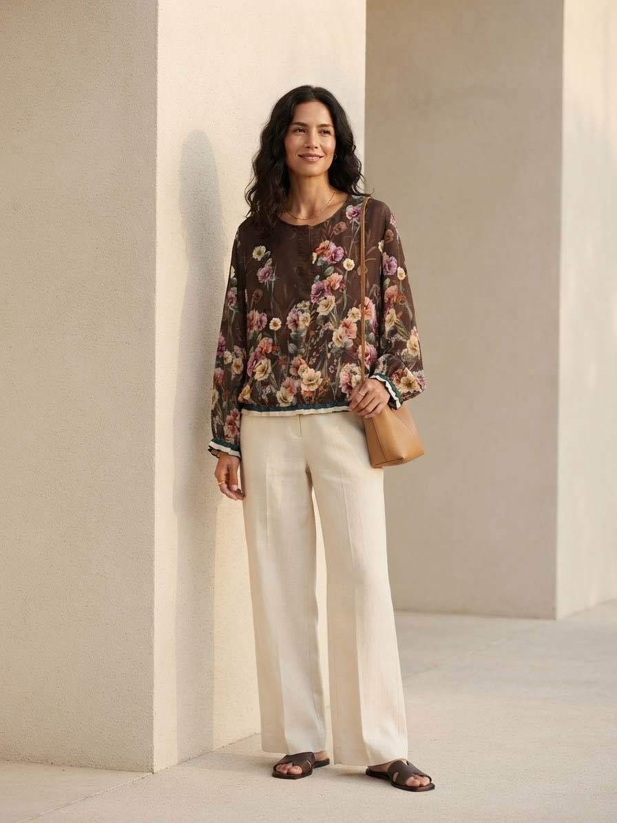 Relaxed Ruffle Blouse