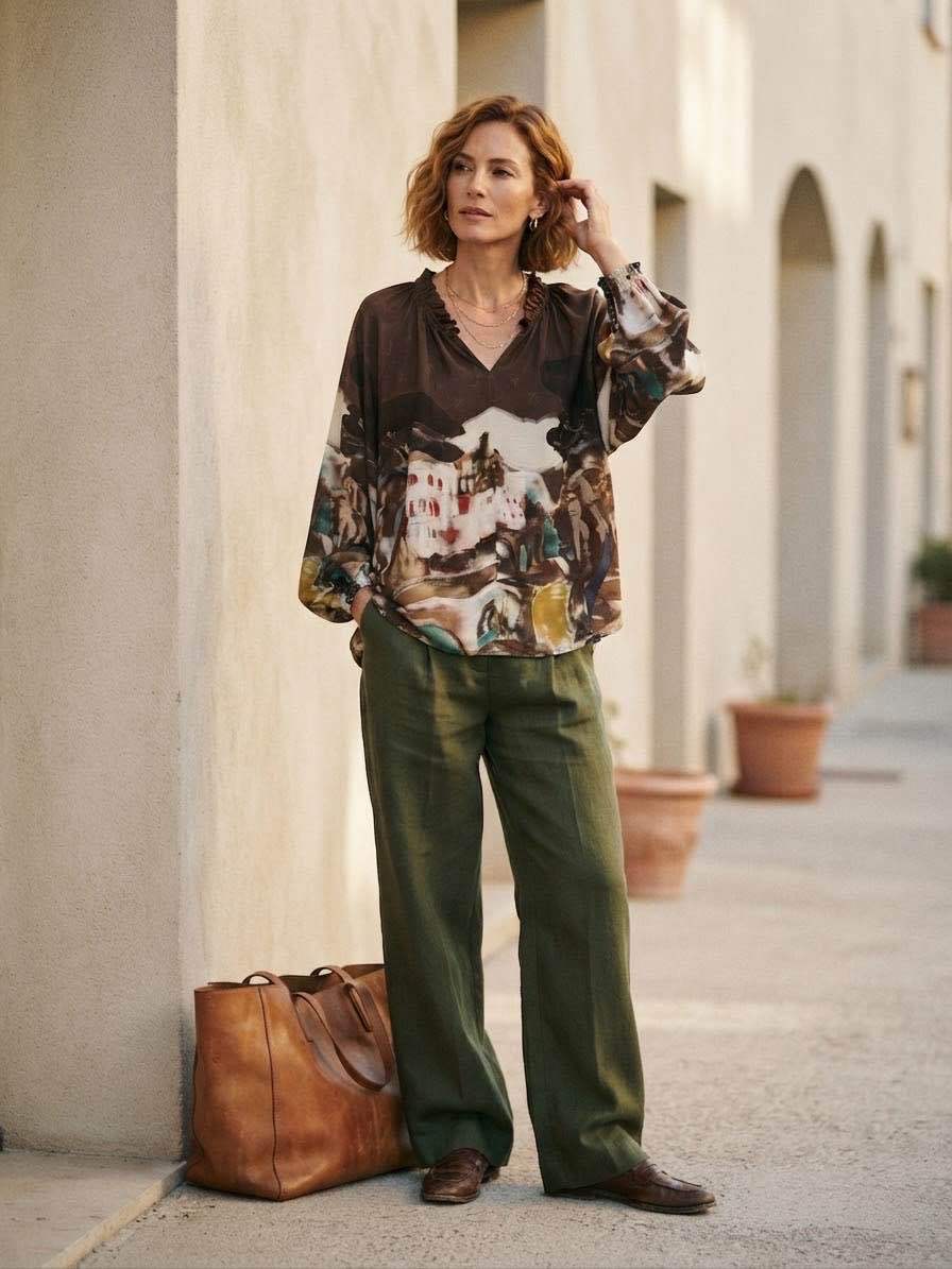 Relaxed Ruffle Blouse