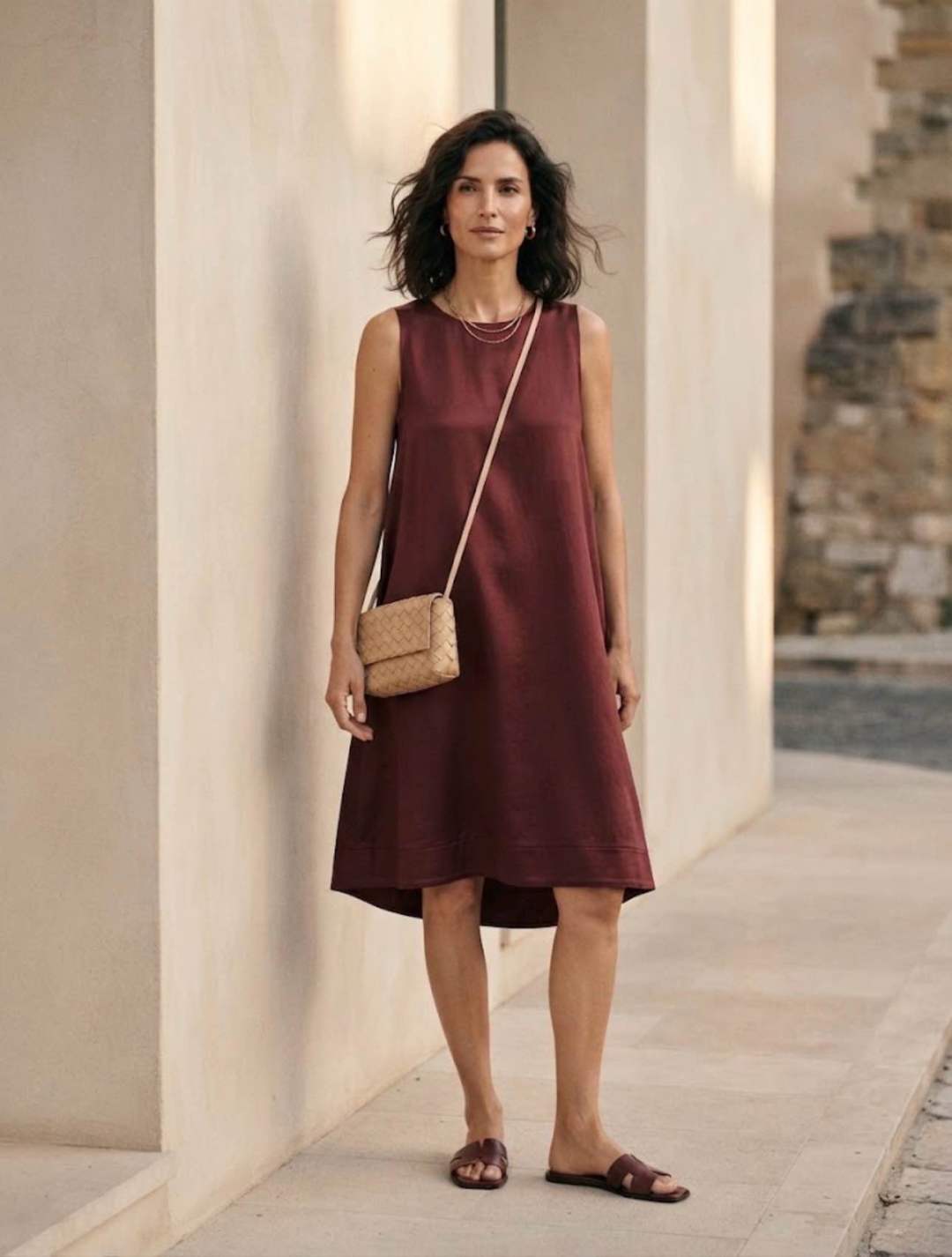 Sleeveless Trapeze Dress
